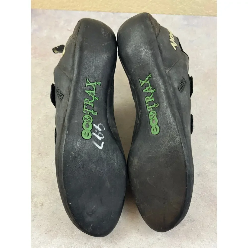 Evolv Defy VTR 3D EcoTrax Climbing Shoe Men EU 46 US 12 Double Strap Black White